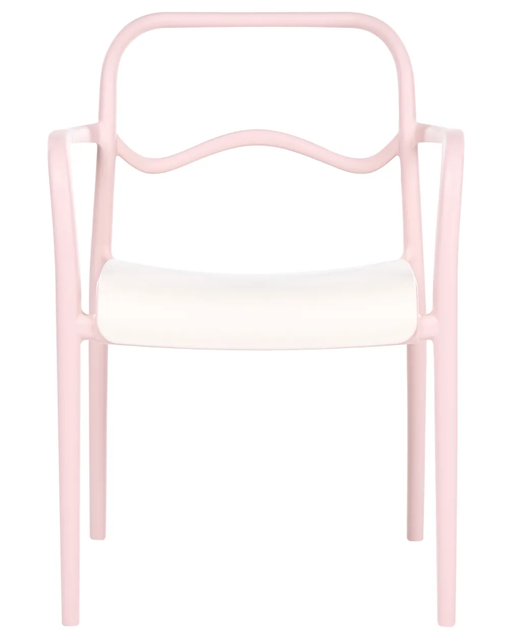 Set of 2 Garden Chairs THASOS Synthetic Material Pastel Pink_1045706