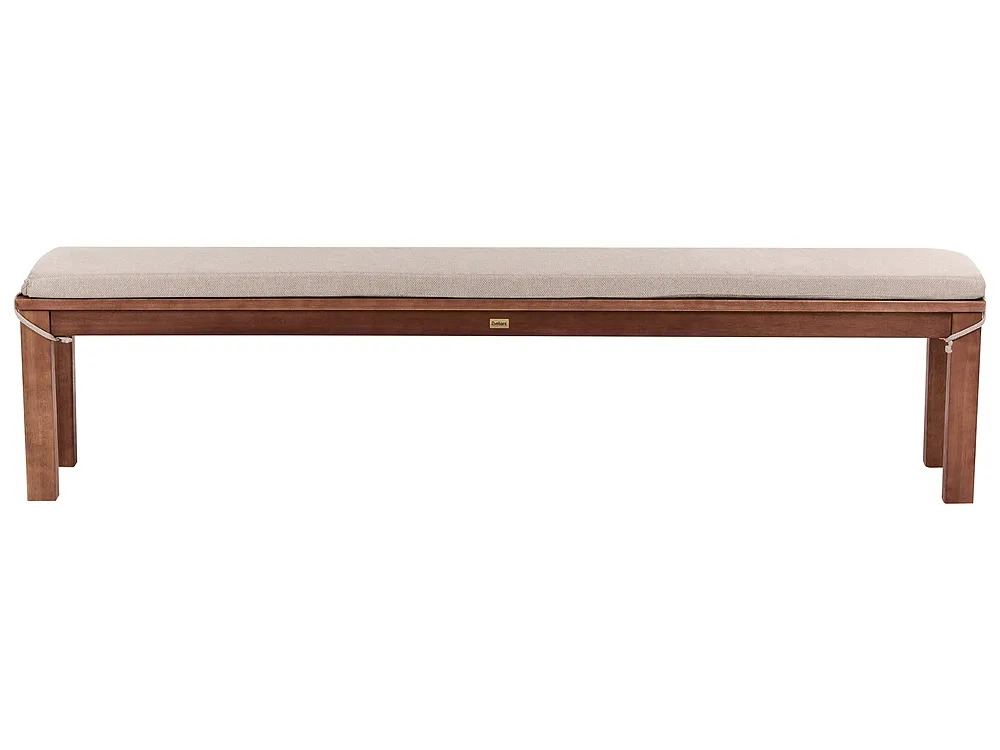 Puutarhapenkki pehmusteella MONSANO 170 cm Eukalyptuspuu Beige