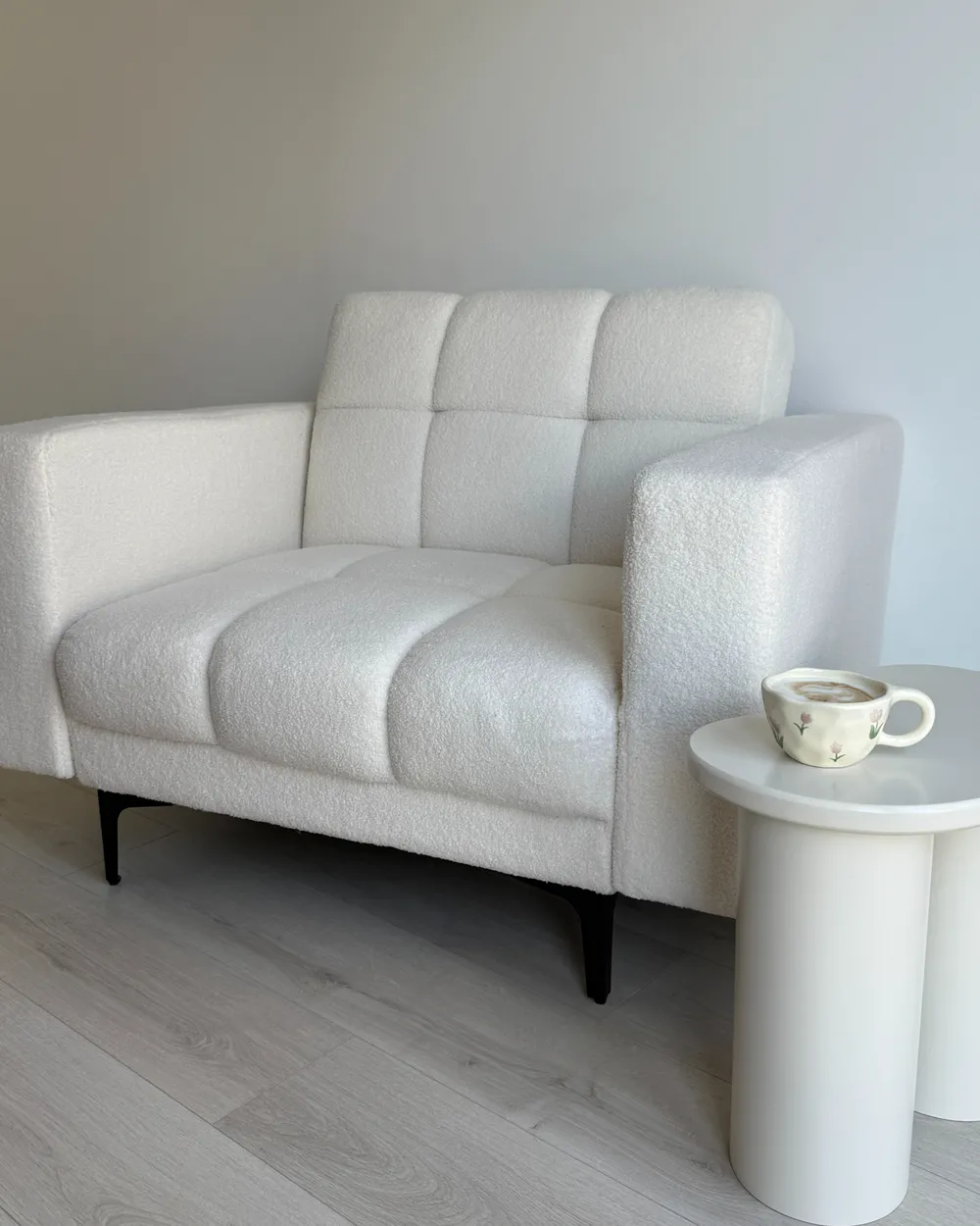 Armchair ALNES Boucle White_981701