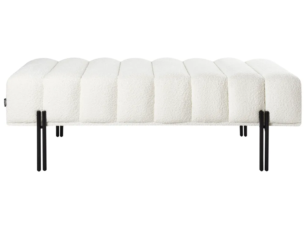 Upholstered Bench CAREY Chenille Off-White_962083