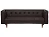Soffa 3-sits BYSKE Läder Mörkbrun