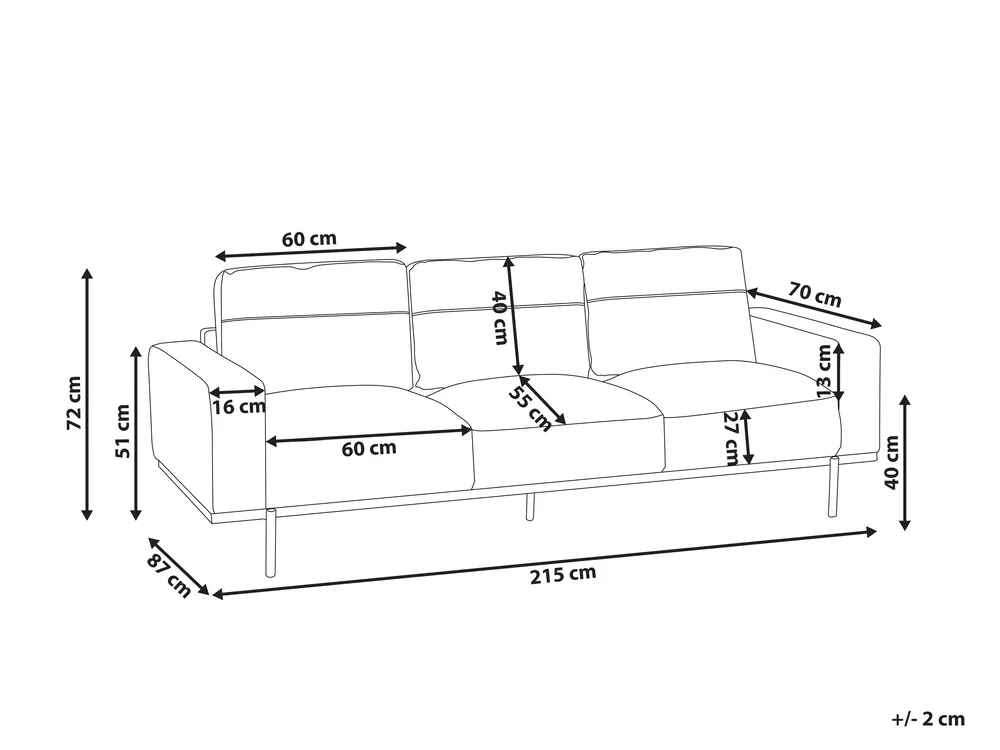 Sofa 3 Seater SOVIK Faux Leather Black_900144