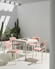 Set of 4 Garden Chairs MUSANO Pastel Pink_1017347