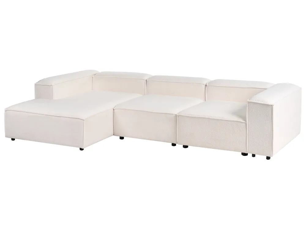 Modulär hörnsoffa 4-sits ARDAL Bouclé Off-White Högervänd_908467