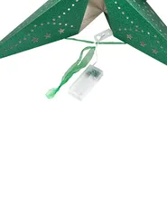 Seinäkoristesetti 2 kpl LED-valo MOTTI 60 cm Tähti Smaragdinvihreä_835489