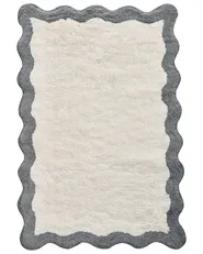 Bath Mat NANGAL Grey/ Beige 60 x 90 cm Cotton_1025909