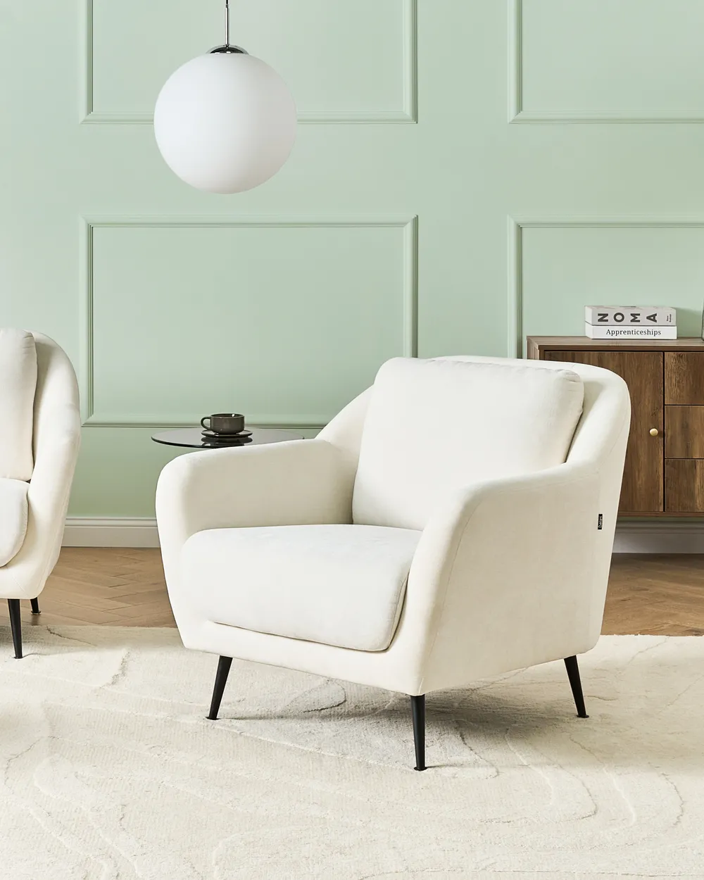 Armchair EIBY Chenille White
