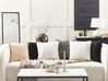 Set of 2 Decorative Cushions PUMILA 45 x 45 cm Faux Fur White Solid