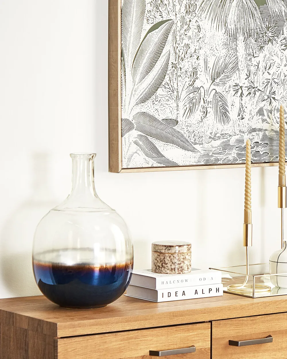 Flower Vase RAZALA 34 cm Glass Multicolour
