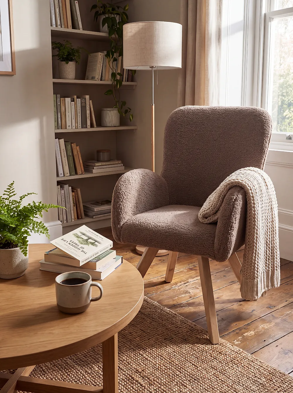Armchair BJARN Boucle Brown_1178992