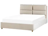 Sänky säilytystilalla BATILLY Sametti Vaaleanbeige 140 x 200 cm_830080