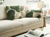 Set of 3 Decorative Cushions ALSTONIA 30 x 50 cm 45 x 45 cm Cotton Green Abstract Pattern