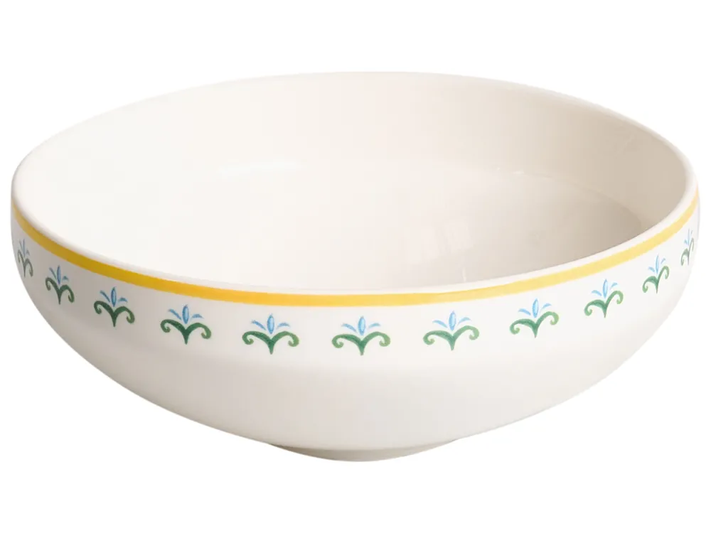 Set of 12 Dinnerware TARRAGON Porcelain White/ Green_1069204