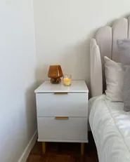 2 Drawer Bedside Table WALPOLE White_973353