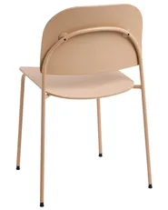 Set med 2 matstolar WINDUST Metall Beige_1076825