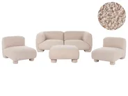 Modulär soffgrupp 4-sits MJALBI Bouclé Beige_1075293