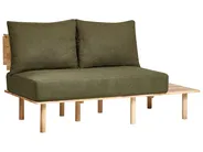 Sofa 2 Seater SALO with Tables Boucle Dark Green_932551