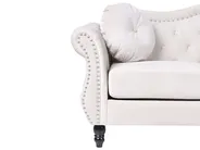 Sofa 3 Seater SKIEN Velvet Light Beige_743199
