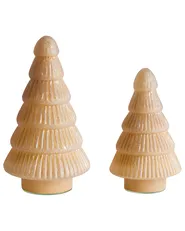 Set med 2 figuriner FLAREN 20/25 cm Julgran Beige_1029990