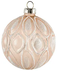 Set of 24 Baubles WINTERLIGHT Glass Rose Gold_1028475