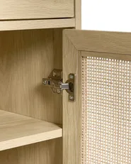 Shoe Storage with Coat Rack FORSTER Light Brown_1080299
