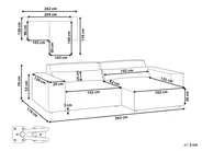 Modular Corner Sofa 3 Seater HELLNAR Velvet Light Beige Left Hand_910705