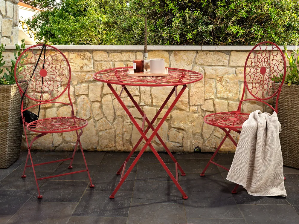 Bistro Table SCARIO 70 cm 70 cm Metal Red