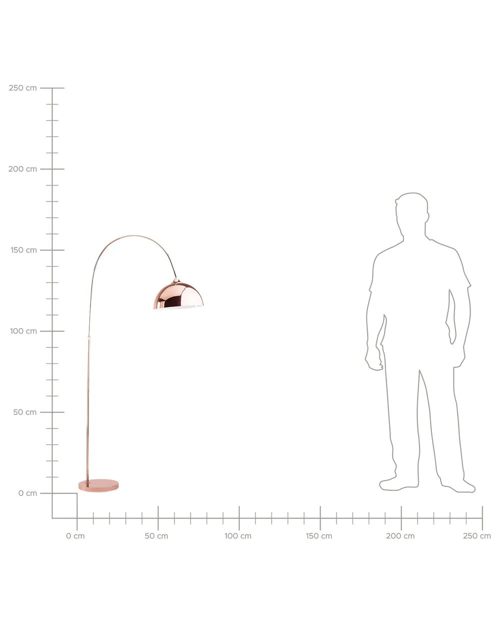 Floor Lamp CANDELLA Metal Copper_736525
