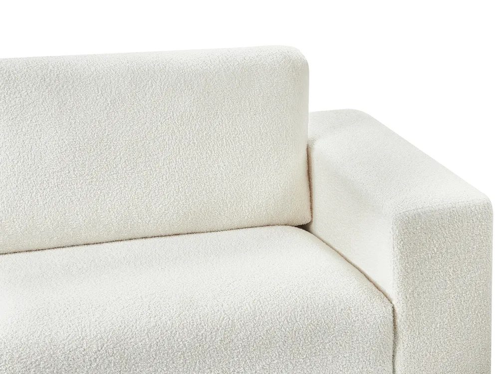 Sofa 3 Seater NIVALA Boucle Off-White_946984