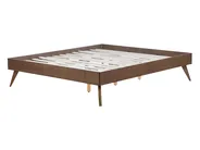 Bed without Headboard BERRIC 140 x 200 cm (EU Double) Dark Ash Wood_873735