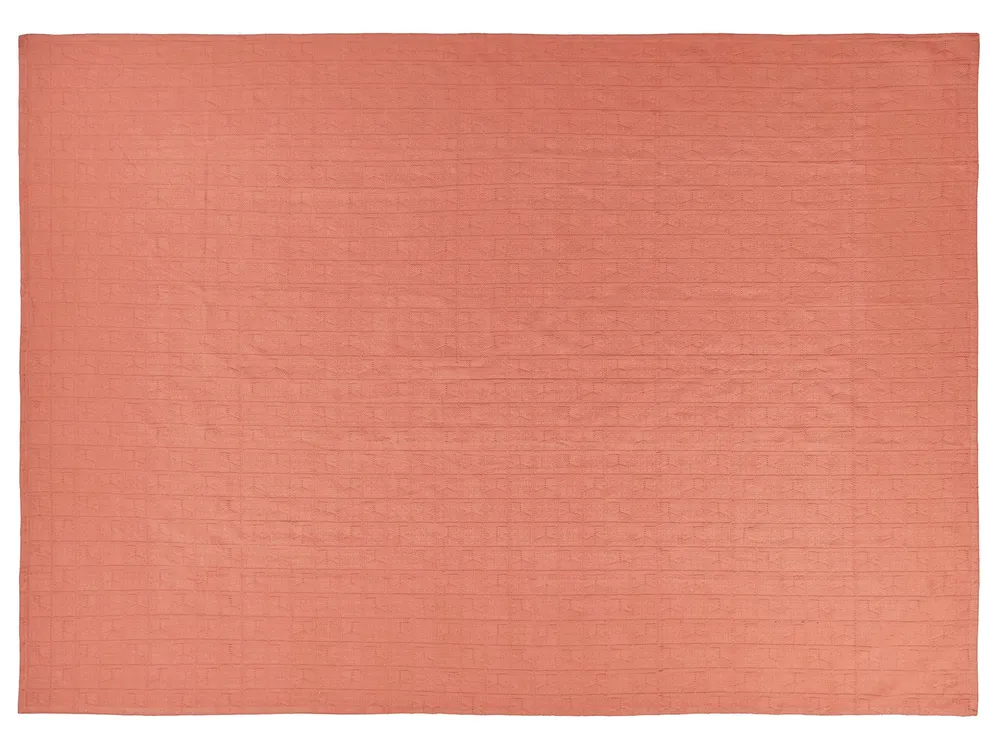 Päiväpeitto MARAKA puuvilla 150 x 200 cm Vaalea punainen_914568