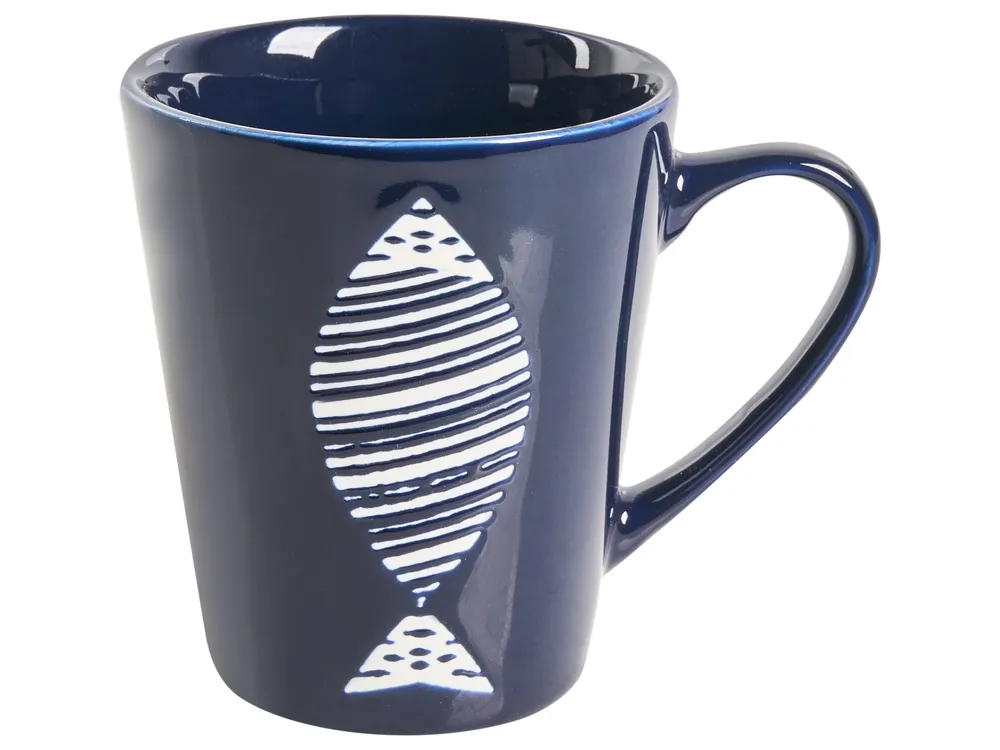 Set of 16 Dinnerware TAMARIND Porcelain White/ Blue_1026548