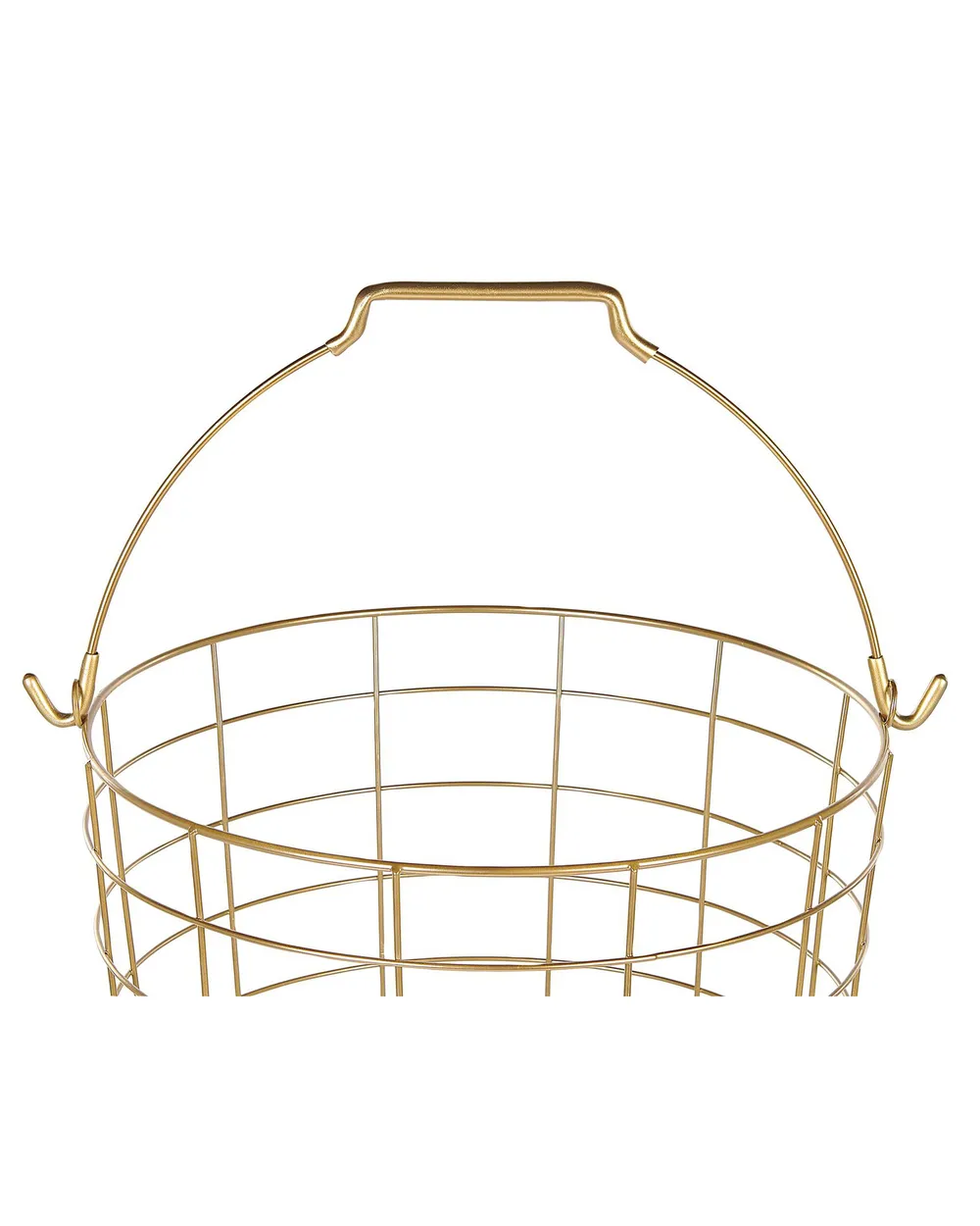 Basket Stand AYAPAL with Wheels Metal Gold_841355