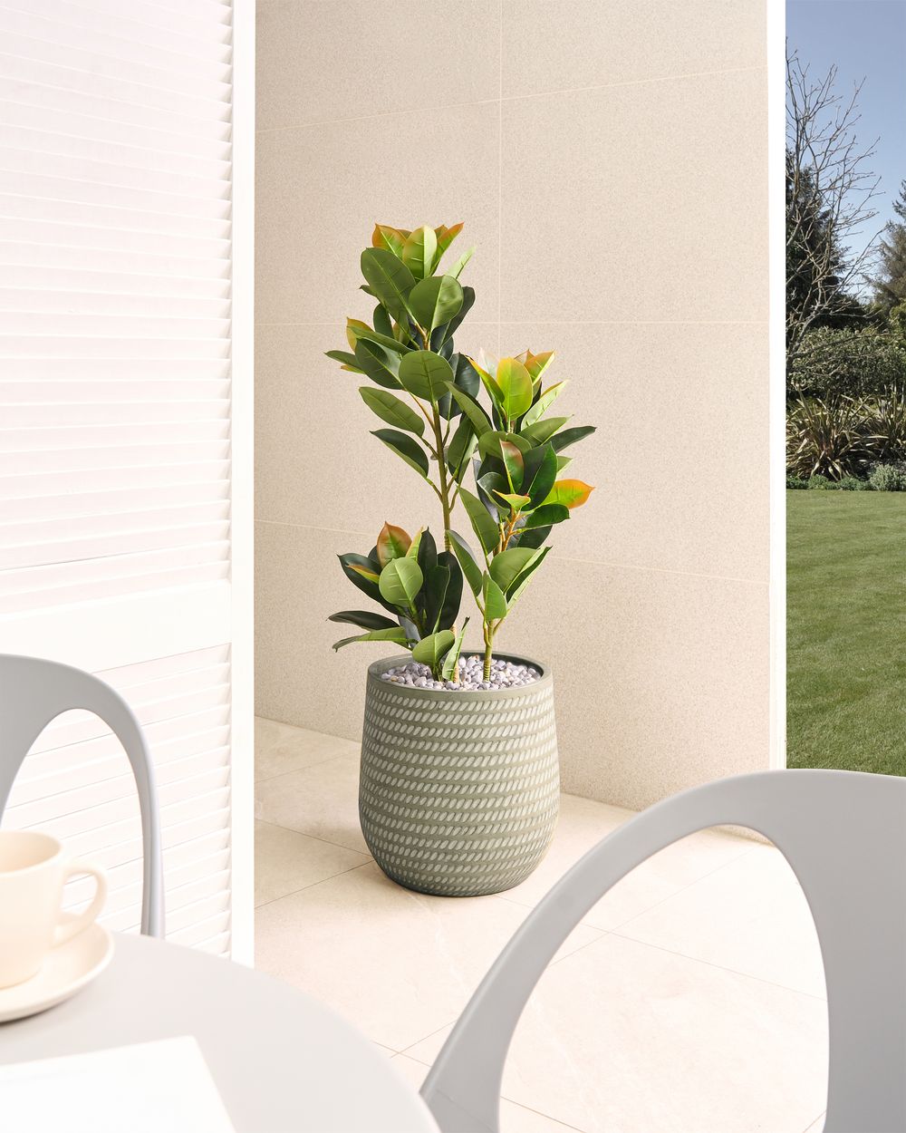 Plant Pot LIVADIA 39 cm Olive Green