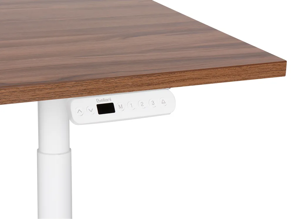 Electric Adjustable Standing Desk DESTINAS 160 cm 72 cm Brown/ White_899592