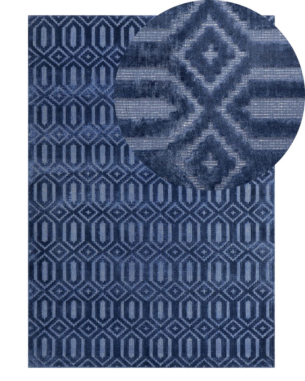 Rug ADATEPE Navy Blue 140 x 200 cm Viscose