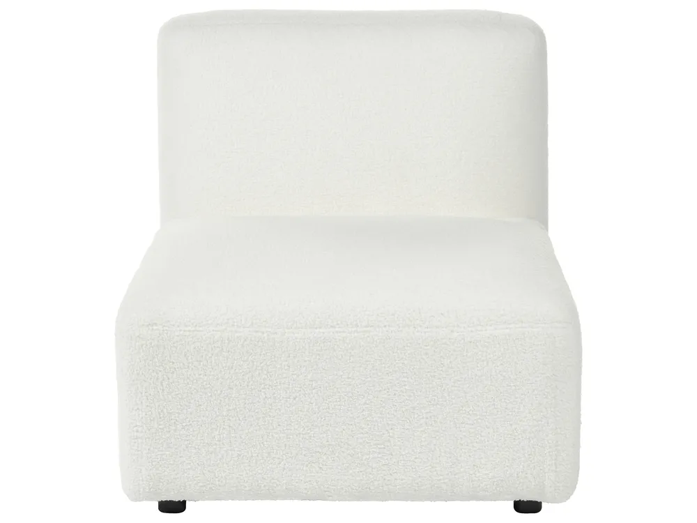 Modular Corner Sofa 3 Seater HEDE Boucle White Right Hand_1091895