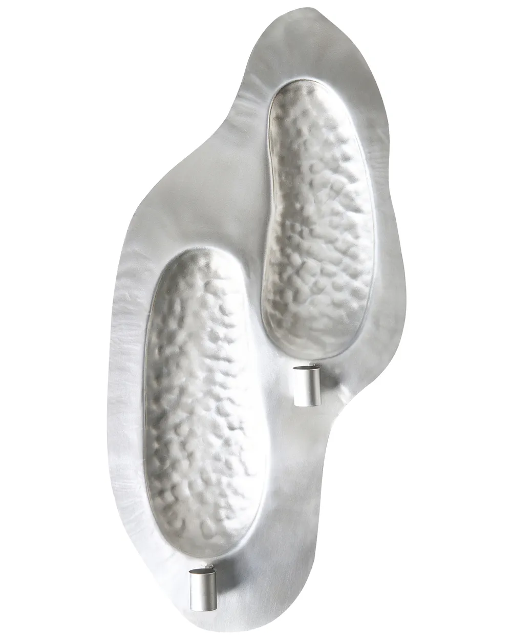 Wall Candle Holder PENICHE 60 cm Metal Silver