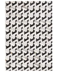 Rug NARMAN Grey 140 x 200 cm Leather_851146