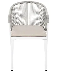 Sett med 2 hagestoler med puter PARANEA Metall Off white_1179674