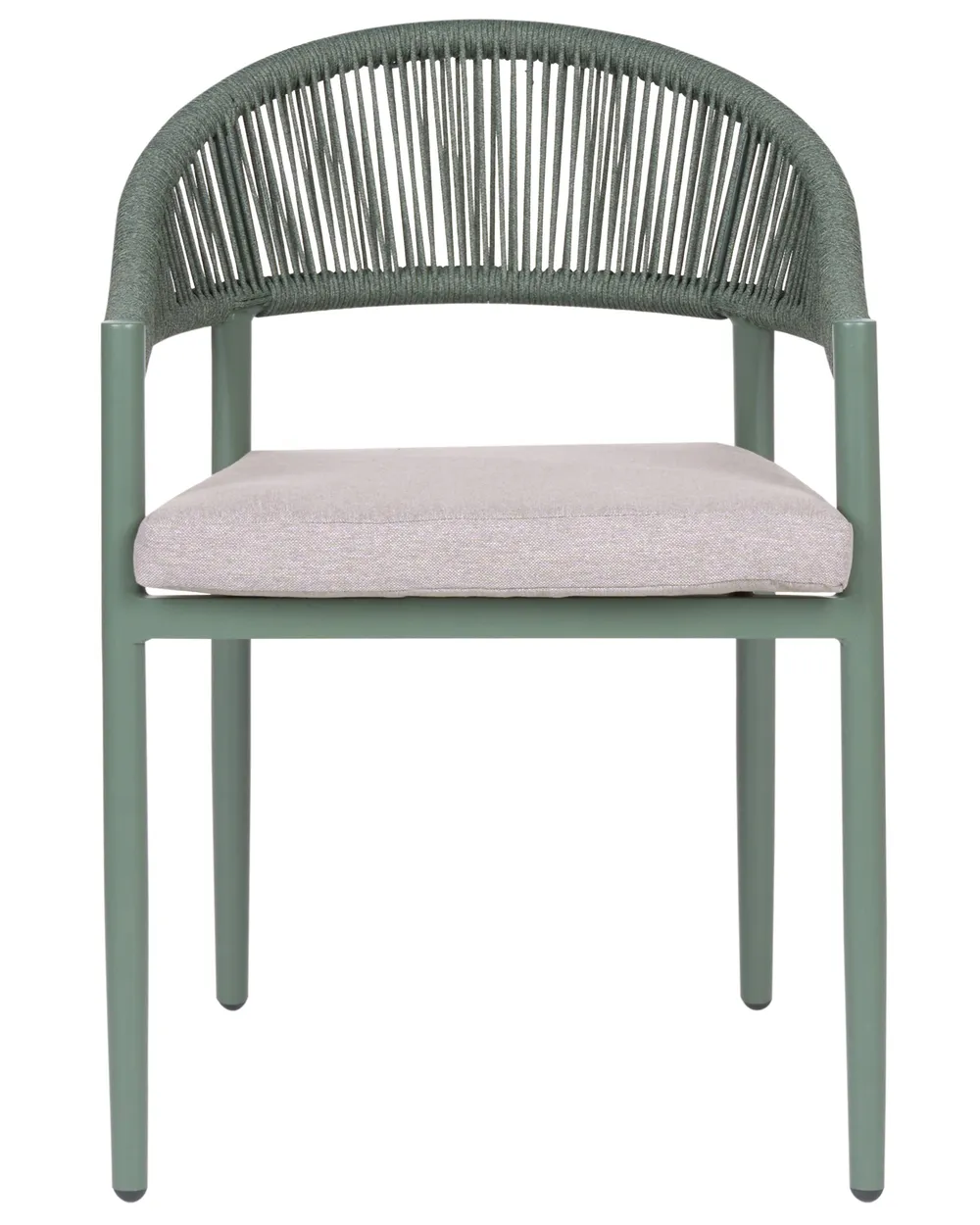 Set of 4 Garden Chairs with Cushions ORMEA Metal Green_1080025