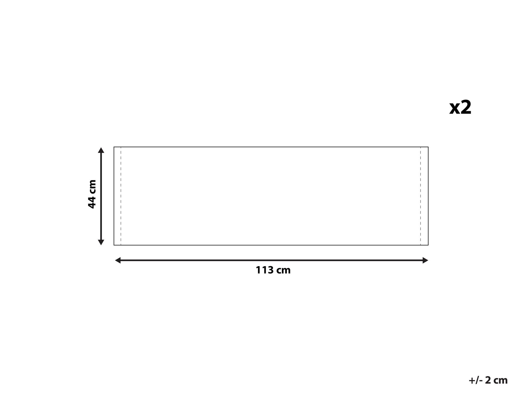Set med 2 ersättningstyger för solstol ANZIO/AVELLINO 113 x 44 cm Blå_814877