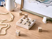 Tic-Tac-Toe Game ASJUT Mango Wood Beige_1003866