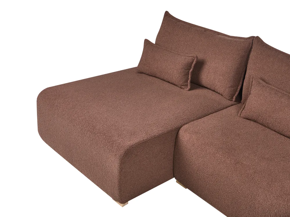 Modular U-Shape Sofa NERBO Boucle Brown_1034449