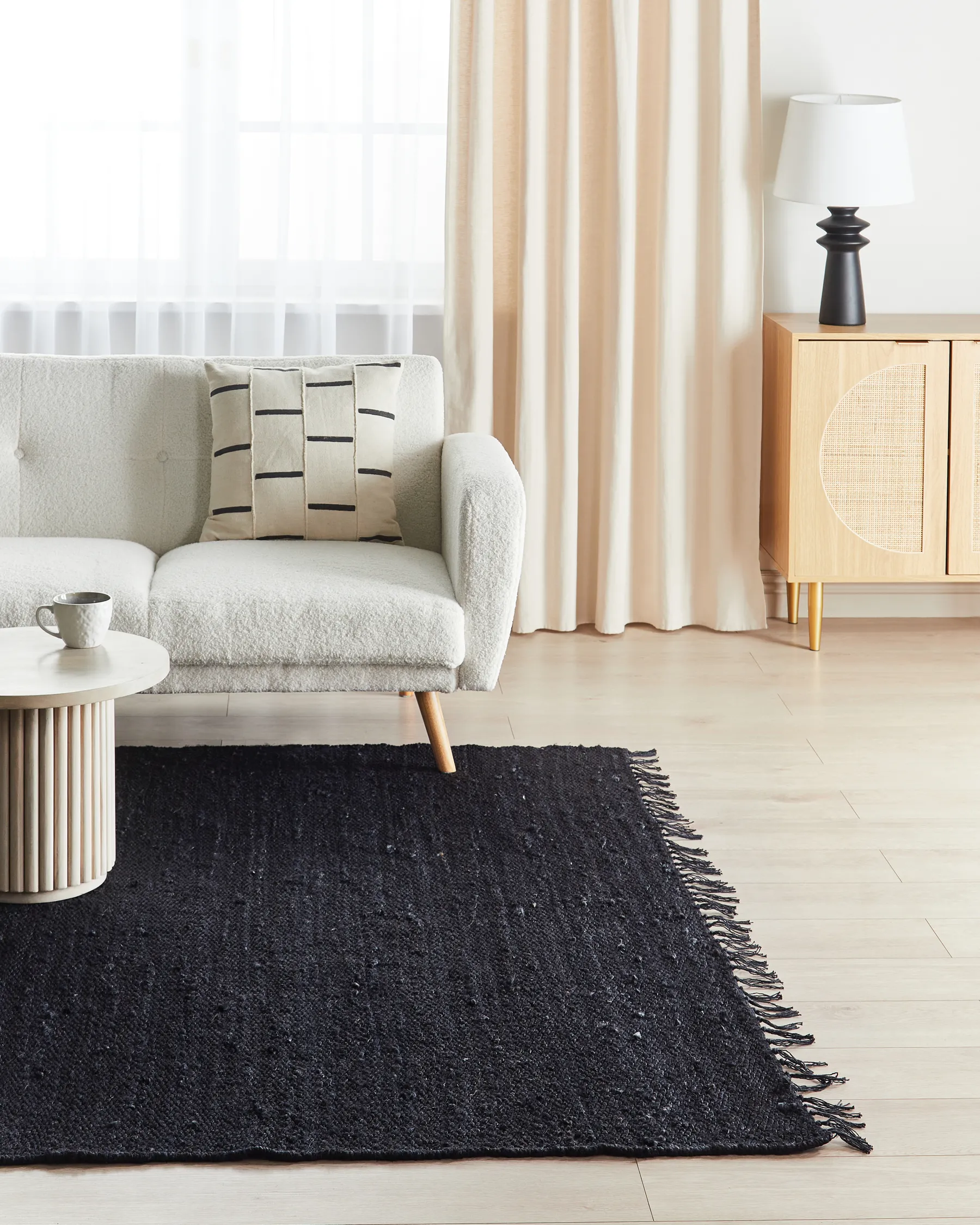 Matta SINANKOY Svart 200 x 300 cm Jute_904006