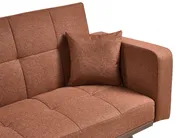 Sofa Bed 3 Seater HJULBY Golden Brown_1030147