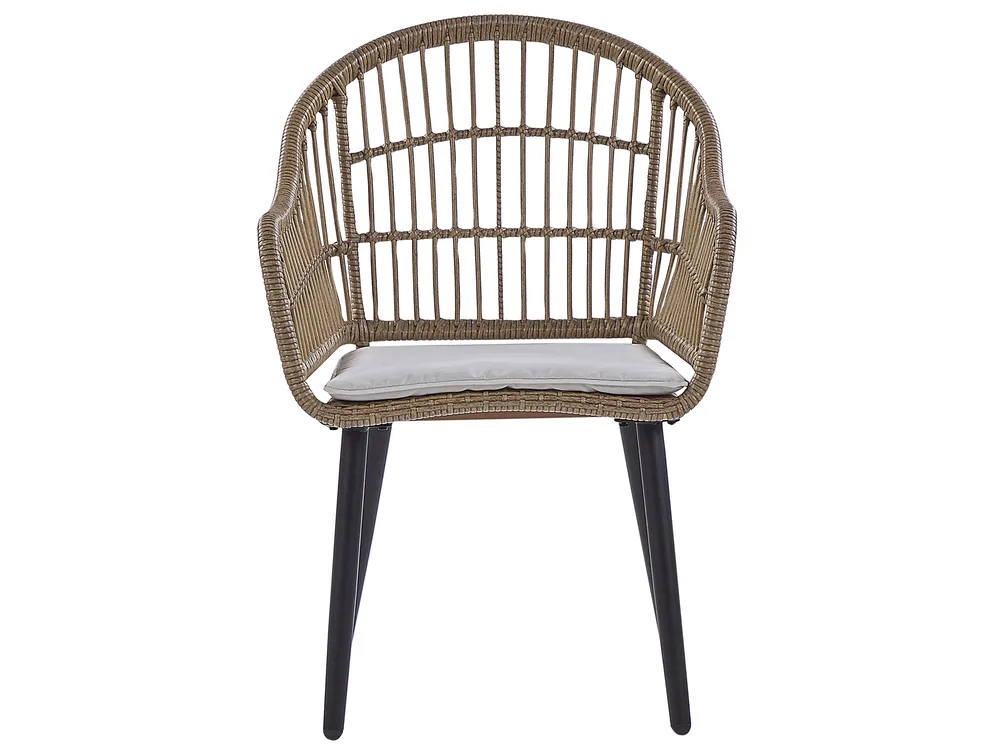 Garden Dining Set 6 Seater ALIANO II with Cushions PE Rattan Beige_812458