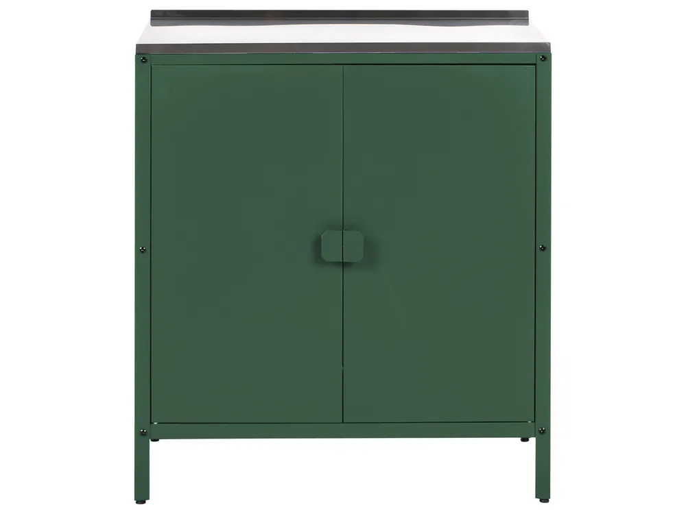 3 Piece Outdoor Kitchen Set VILAMA Green Metal_977032