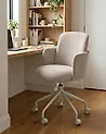 Toimistotuoli DRYDEN Vakosametti Vaaleanbeige