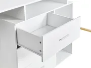 Työpöytä säädettävä ASHMORE 165/220 cm 55 cm Valkoinen_1053989